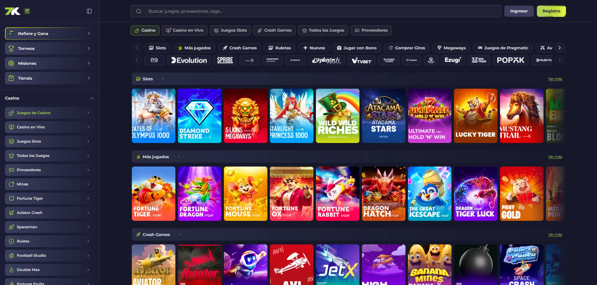 Tragamonedas online en Bet7k Casino — más de 1000 juegos disponibles